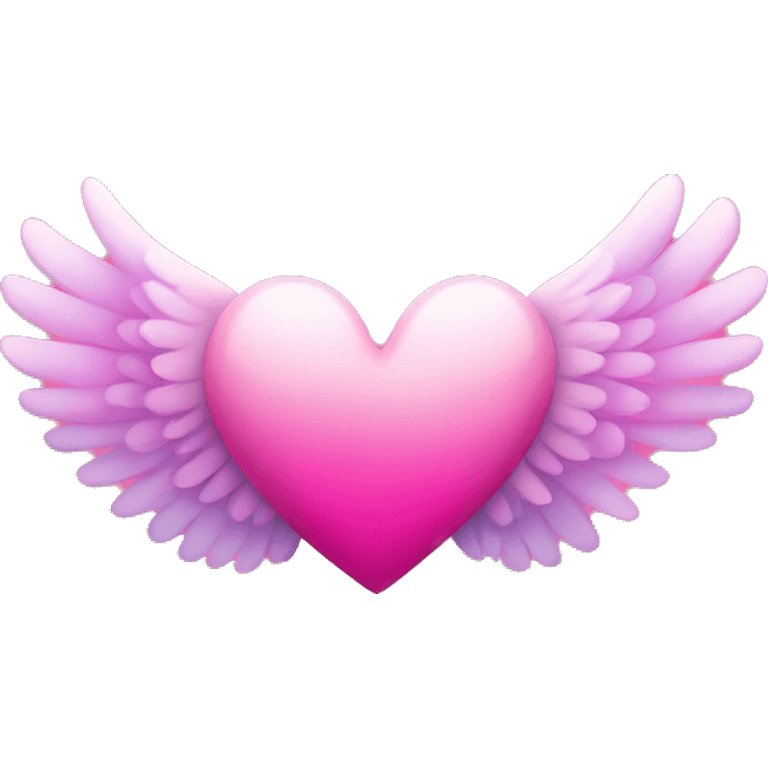 Pink ombré heart with wings  emoji