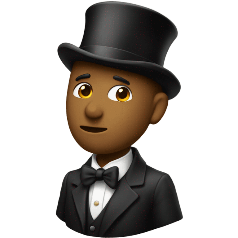 Share with a top hat go  emoji