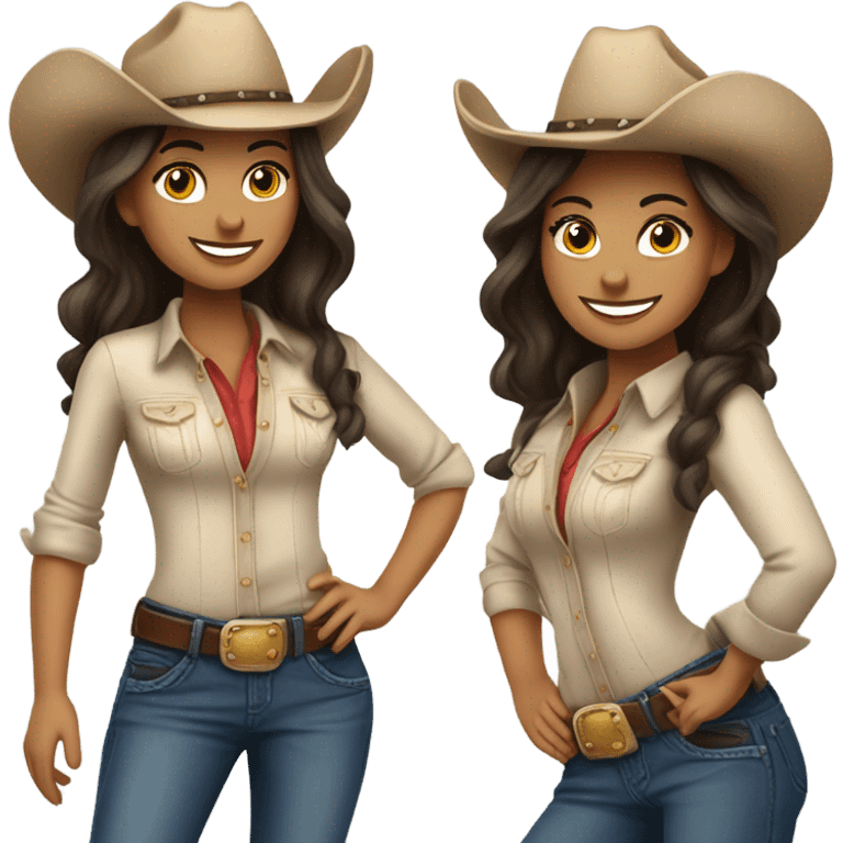 Very pretty brunette cowgirl  emoji