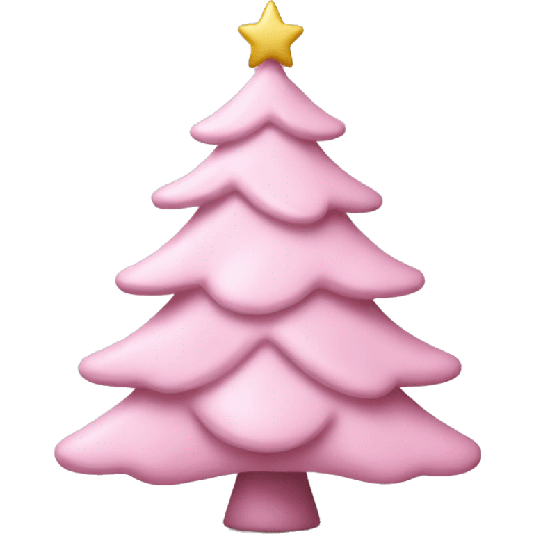 pastel pink christmas tree emoji