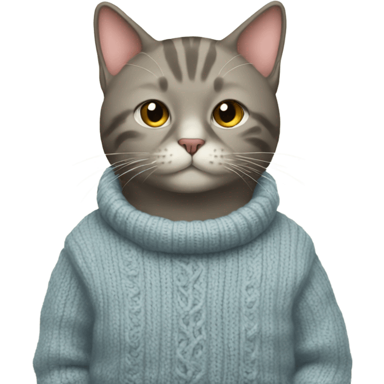 Cat wearing a sweater emoji