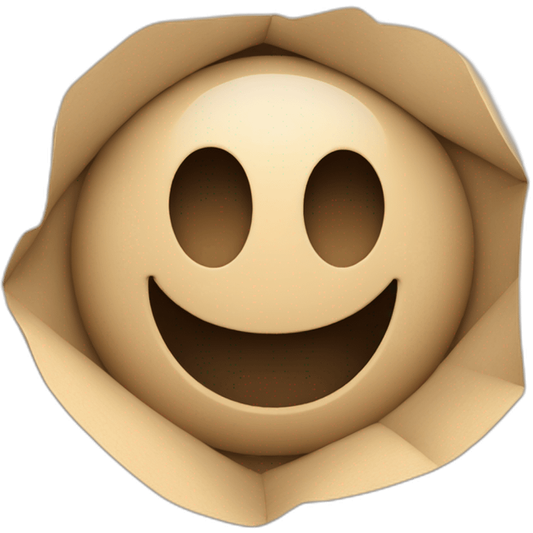 beige hole with folds and flaps emoji