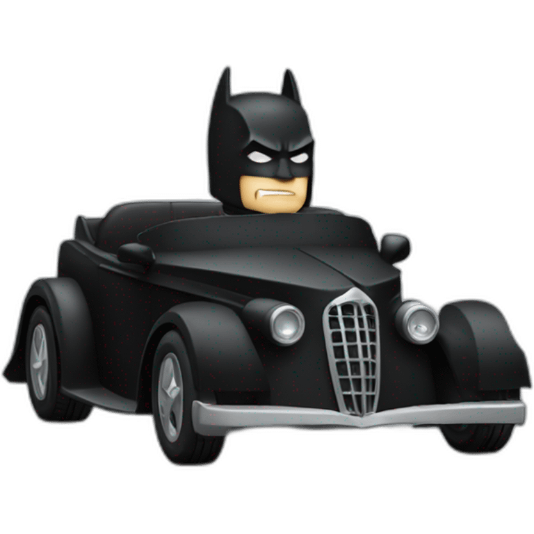 Batman in balck car emoji