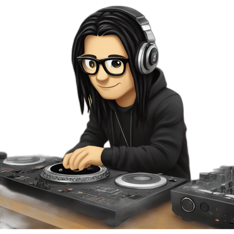 skrillex behind dj table emoji