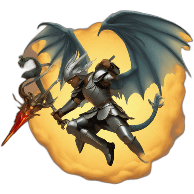 saint michael killing dragon emoji