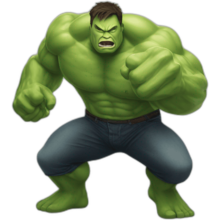 Elon Musk fighting hulk emoji