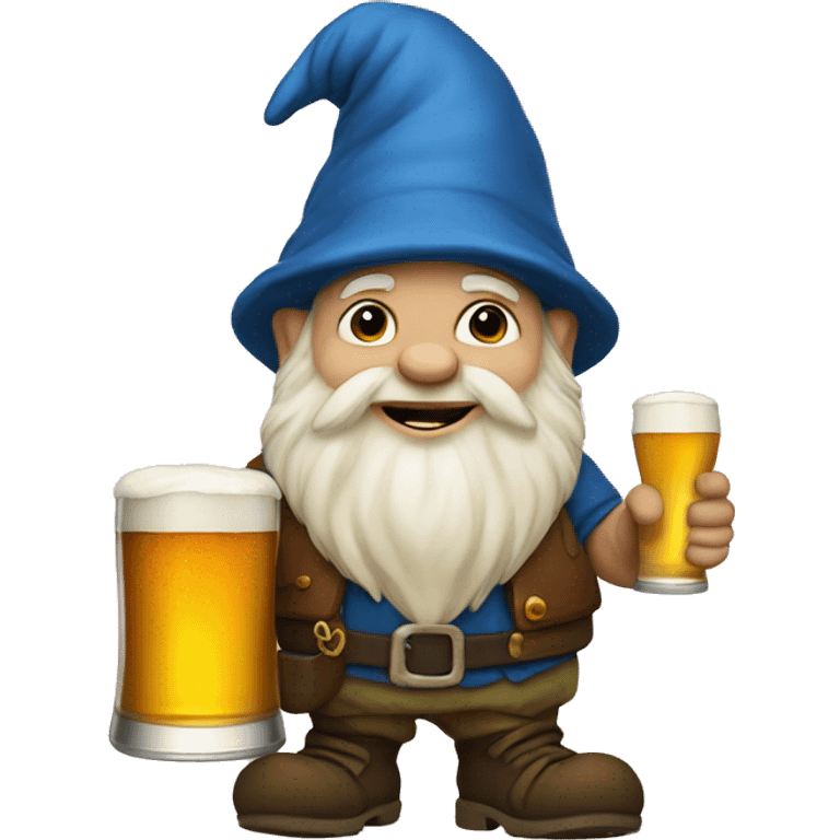 Gnome with a beer emoji