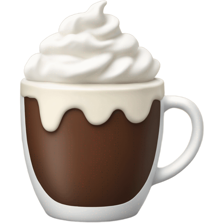 Hot chocolate with whipped cream  emoji