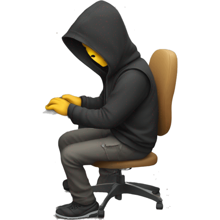 hacker with computer emoji