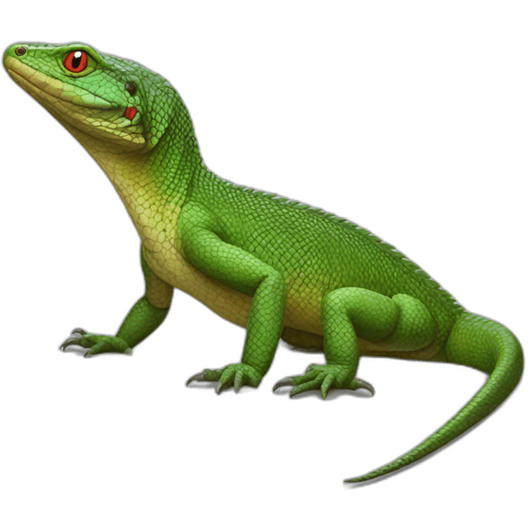 realistic full body monitor lizard emoji