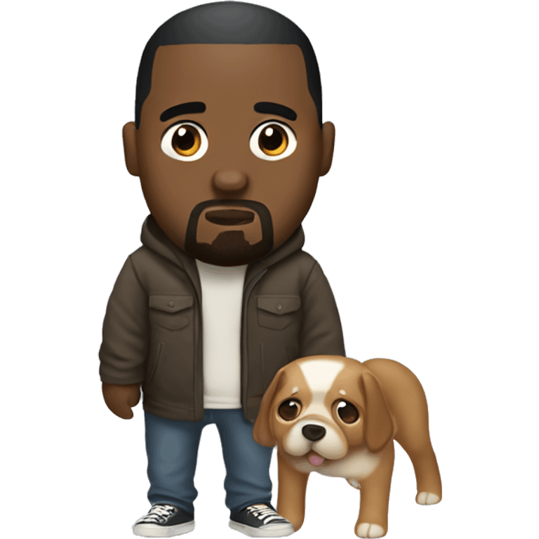 Kanye with a dog body emoji