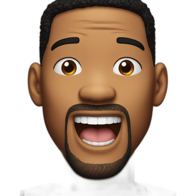 Will smith happy with your mouth a little open emoji