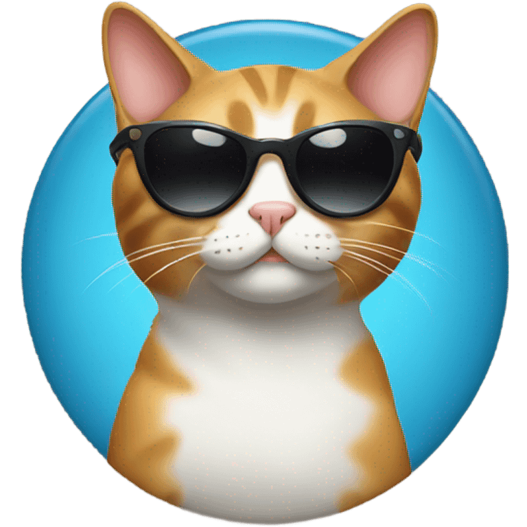 Cat with sunglasses emoji