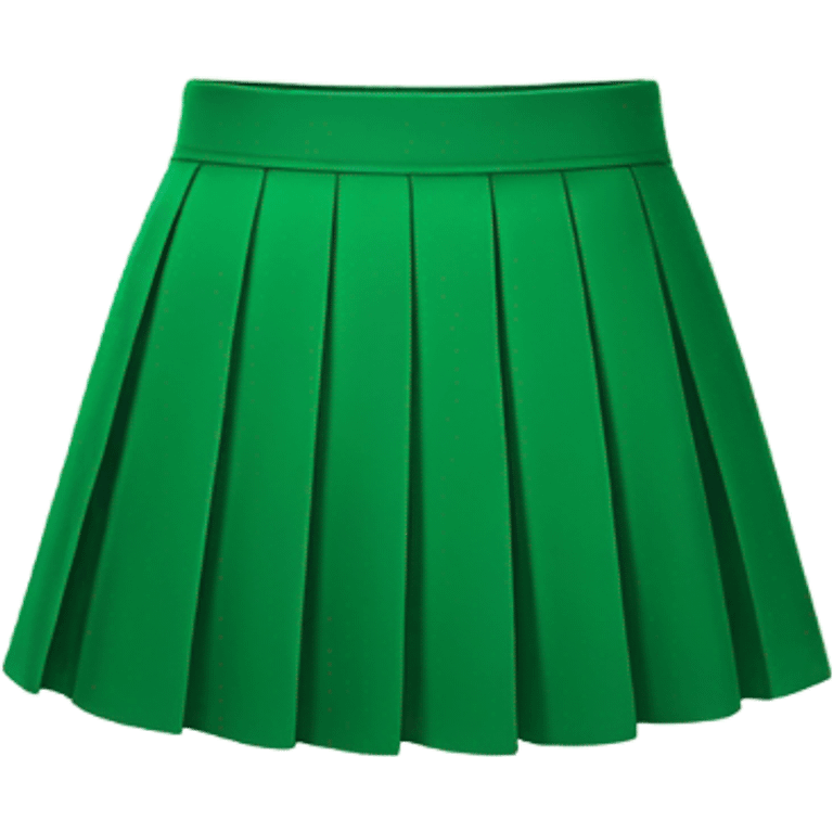  green pleated mini skirt, isolated emoji