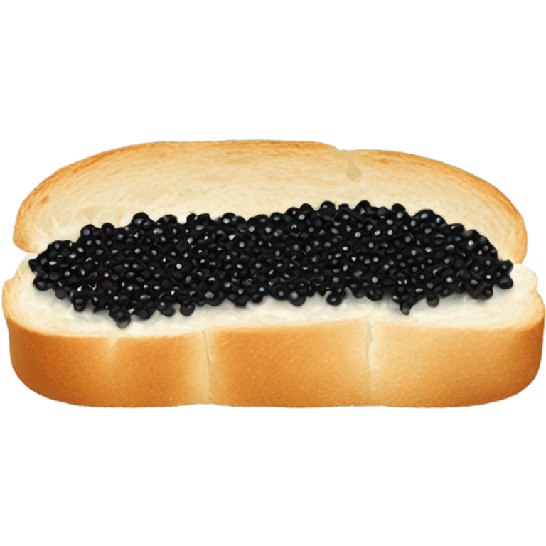 Fresh caviar on bread emoji