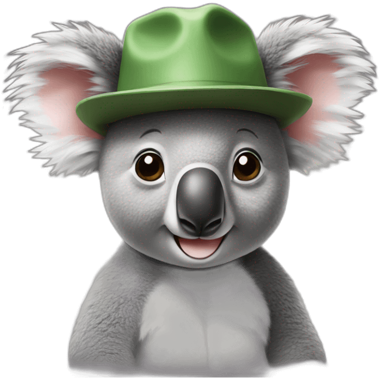 Koala with hat emoji