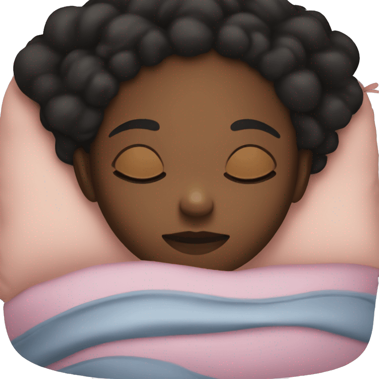 Black girl sleeping emoji