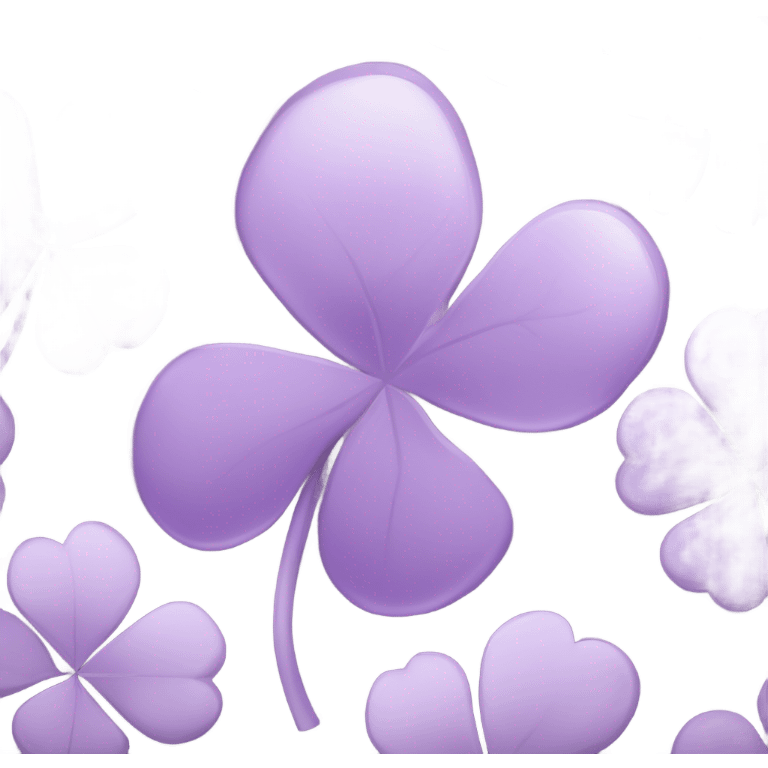 Light purple-four-leaf-clover emoji