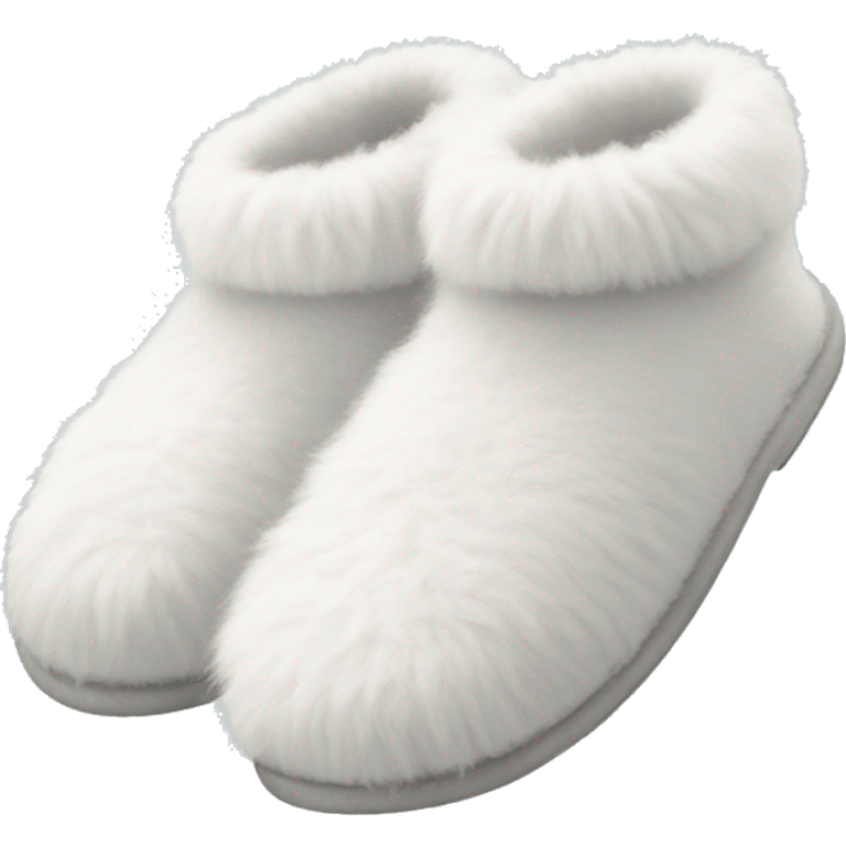 white fluffy slippers emoji