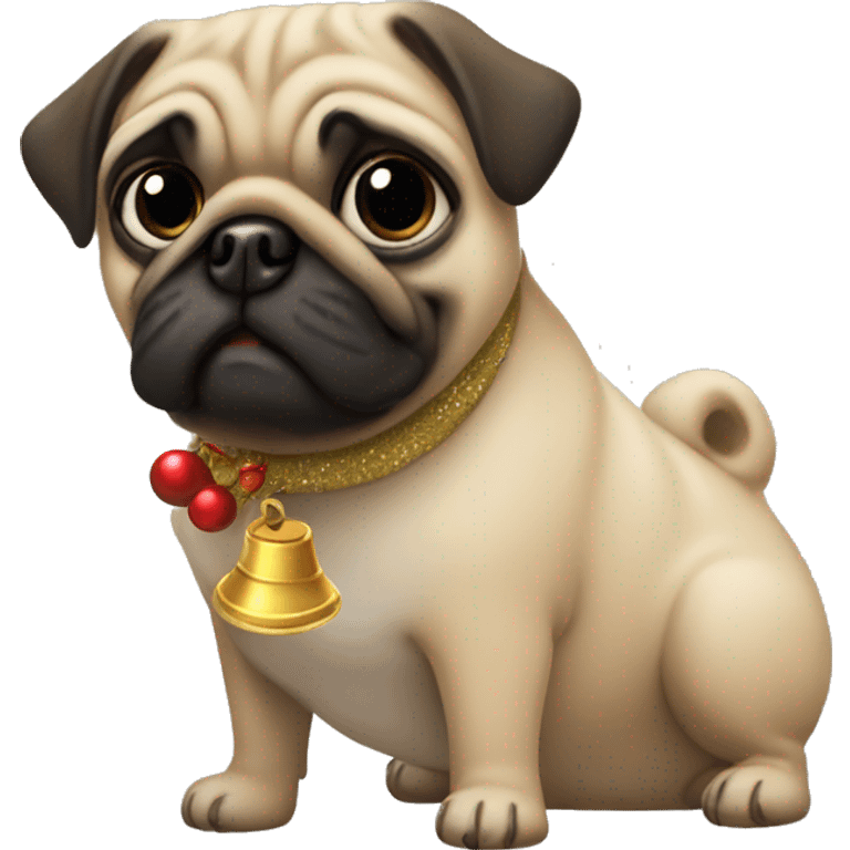 Jingle bells and pug emoji