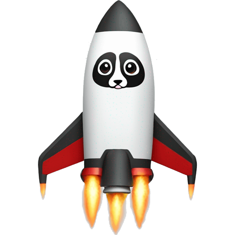 giant rocket ship with a panda on top  emoji