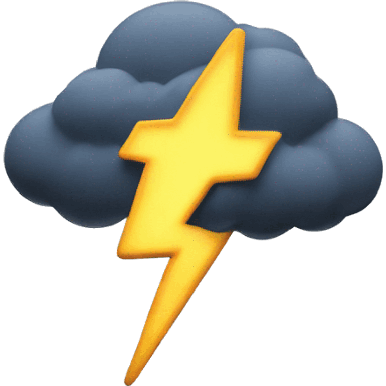 a lightning bolt wrapped in clouds emoji