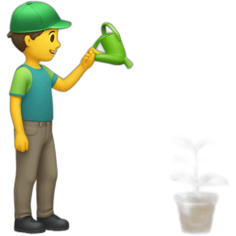 a person watering a plant emoji