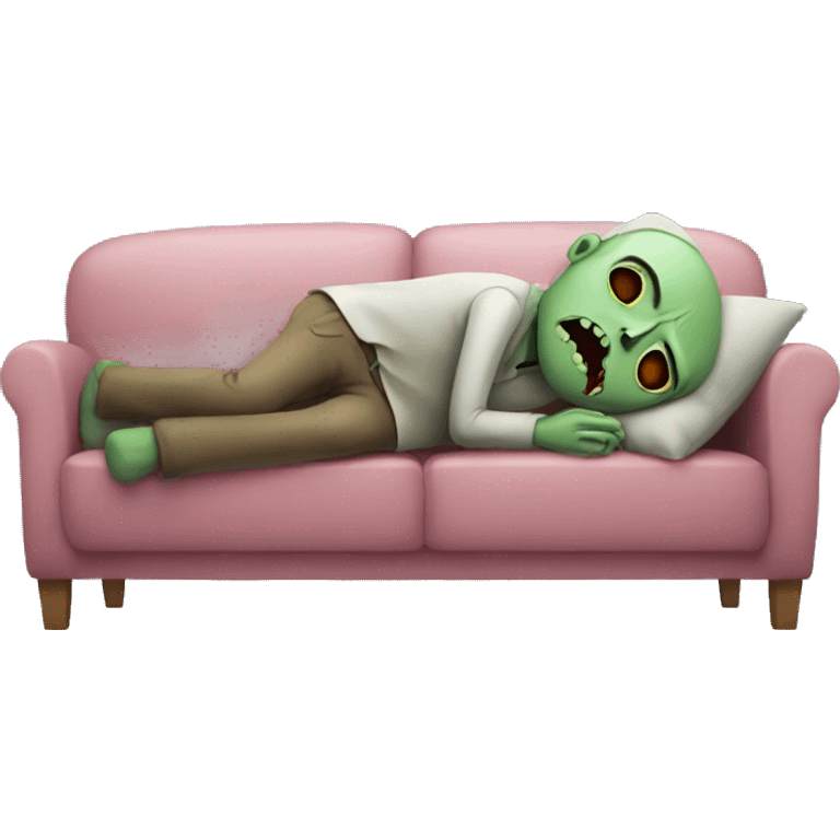 zombie sleeping on the couch emoji