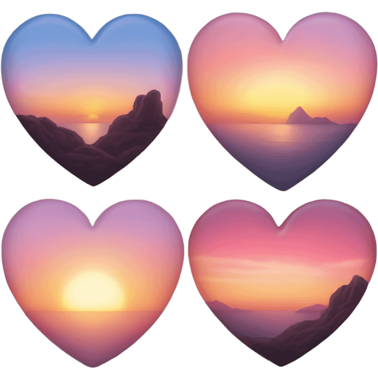 Cuore con sfumature del tramonto  emoji