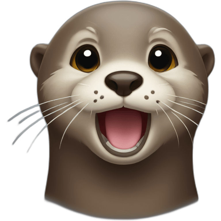 Otter crying face emoji