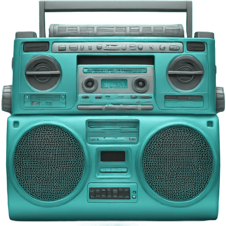 cyan boombox emoji