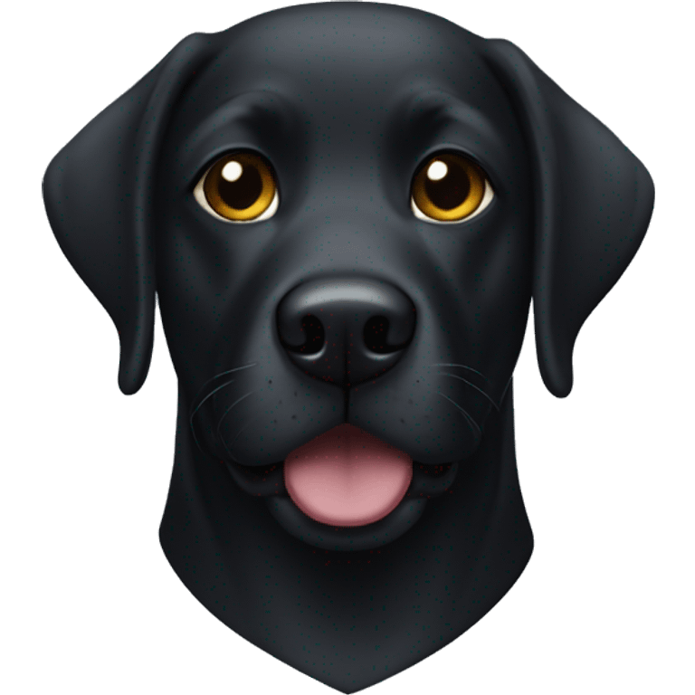 black lab wearing superhero mask emoji