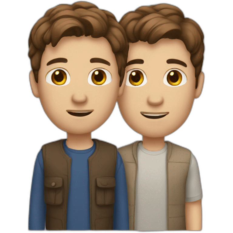 couple man with brown hair emoji