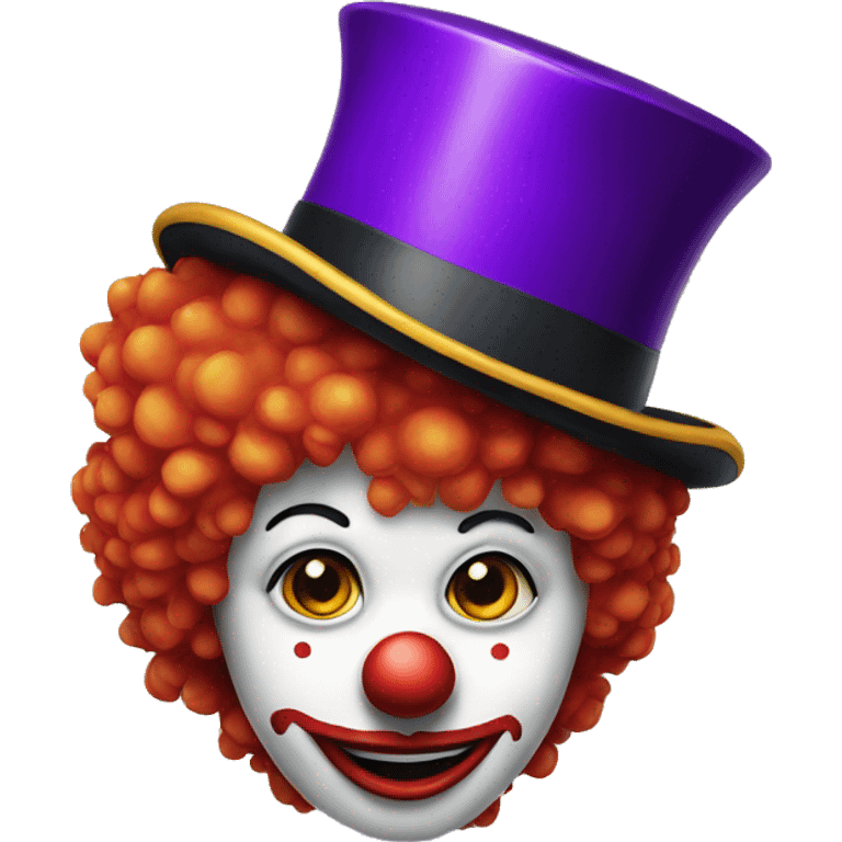 Clown in a tophat emoji