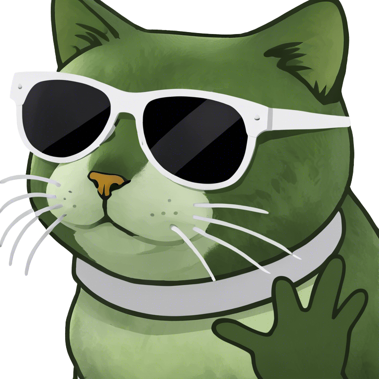 Cat with sunglasses emoji