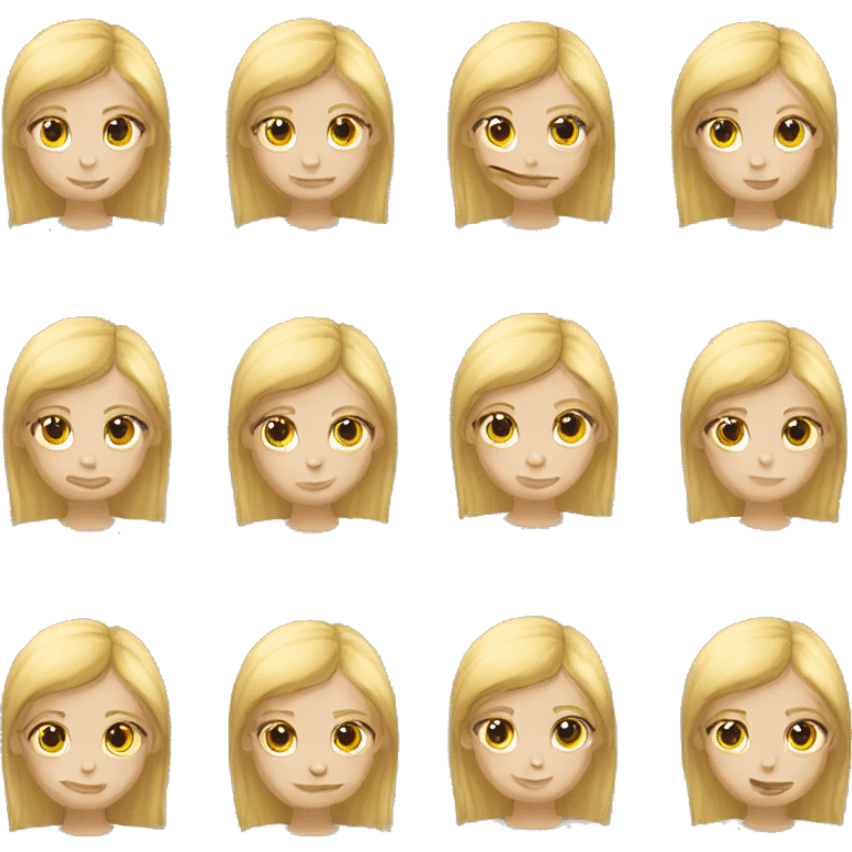 A super skinny blonde girl emoji