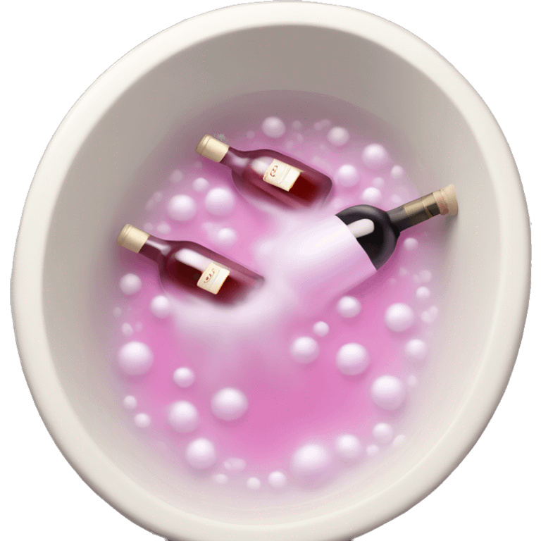 Bubble bath with wine  emoji