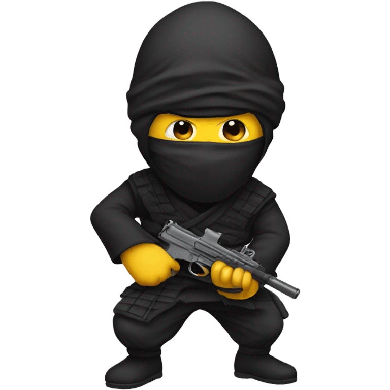 Ninja with a gun emoji