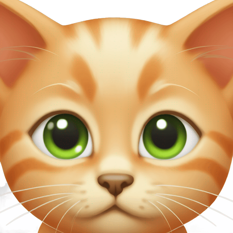 orange kitten with green eyes emoji