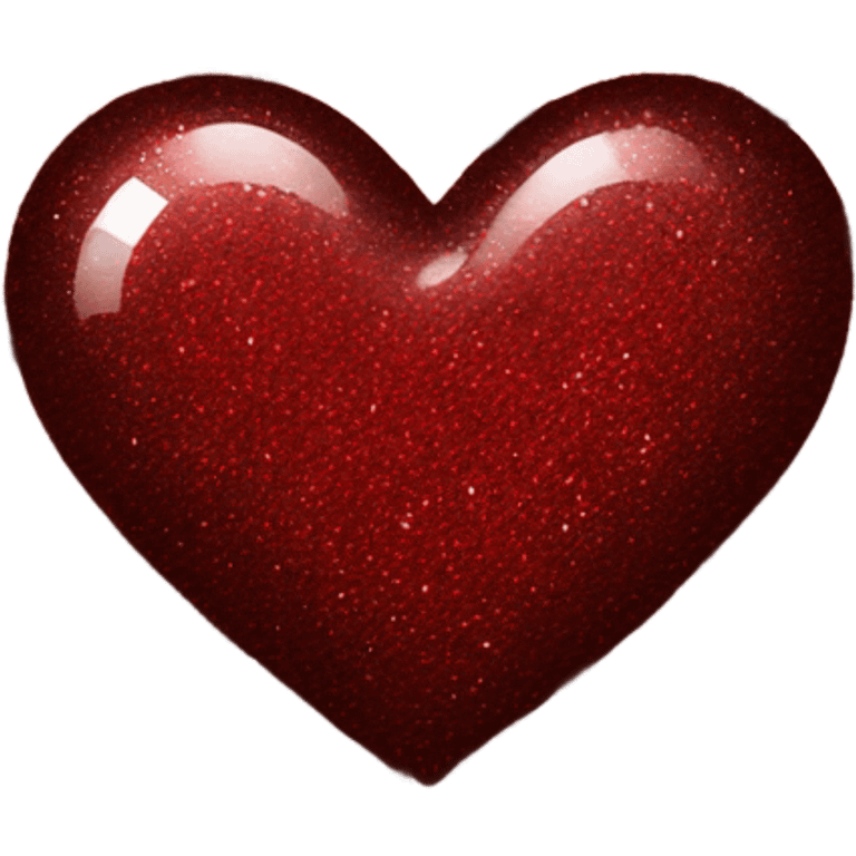 Dark red glittery heart emoji