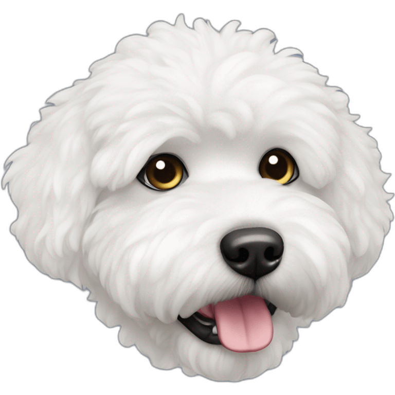 bichon frisé avec un seul oeil emoji