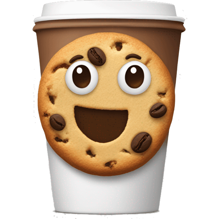 Coffee with a cookie inside emoji