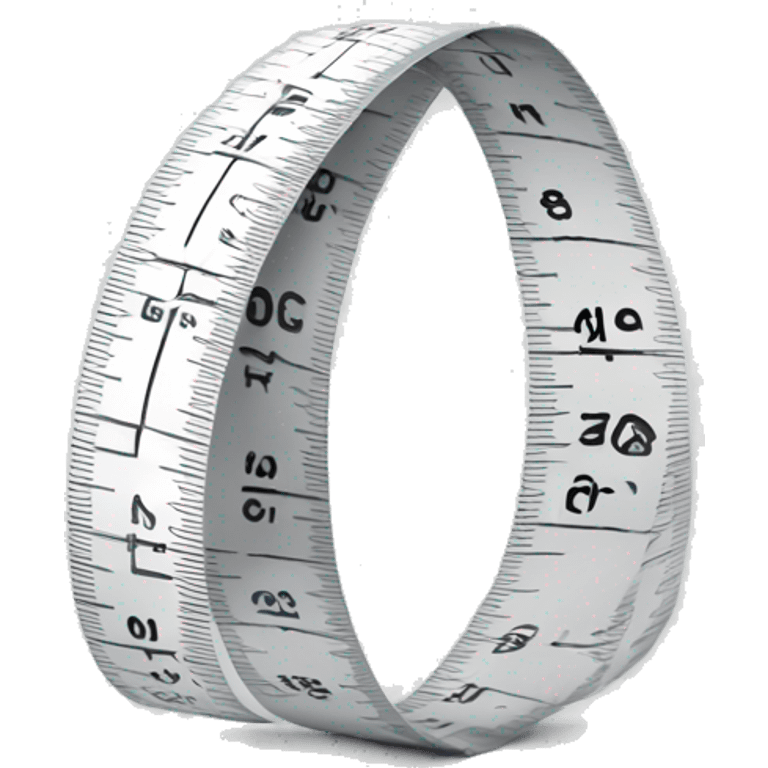 white measuring tape emoji