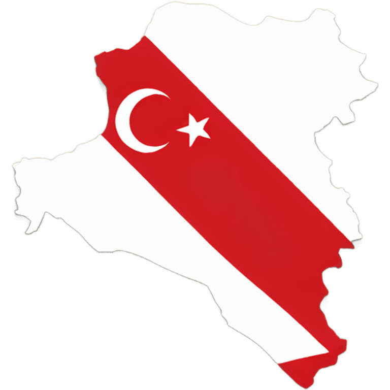 Türkiye maps with turkish flag emoji