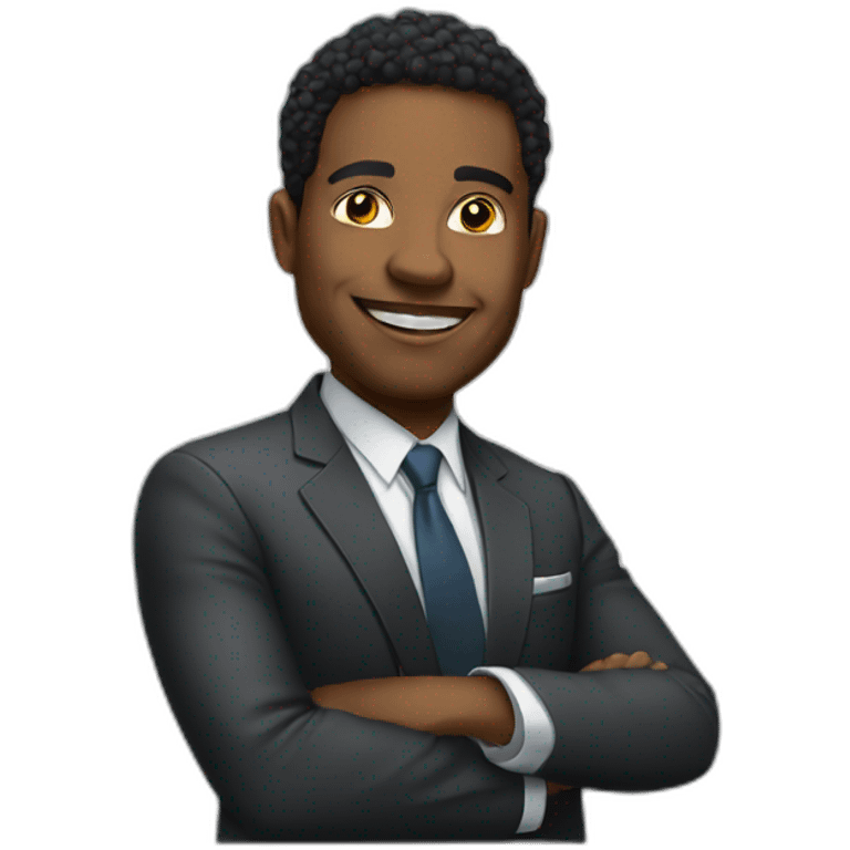 black entrepreneur confident emoji