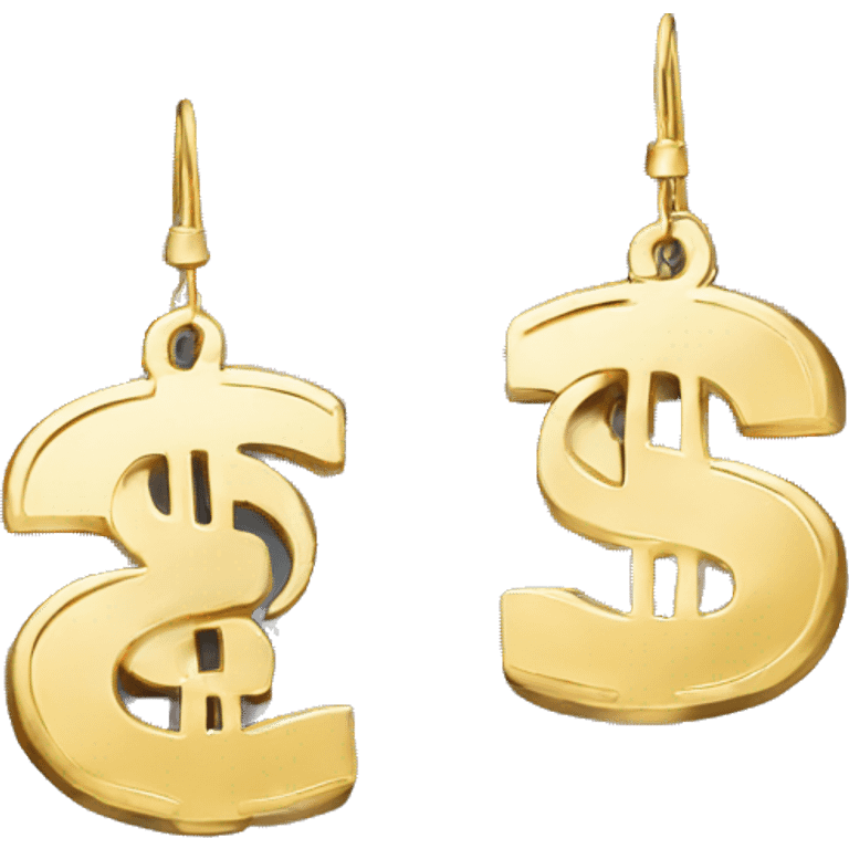 dollar shaped earring emoji