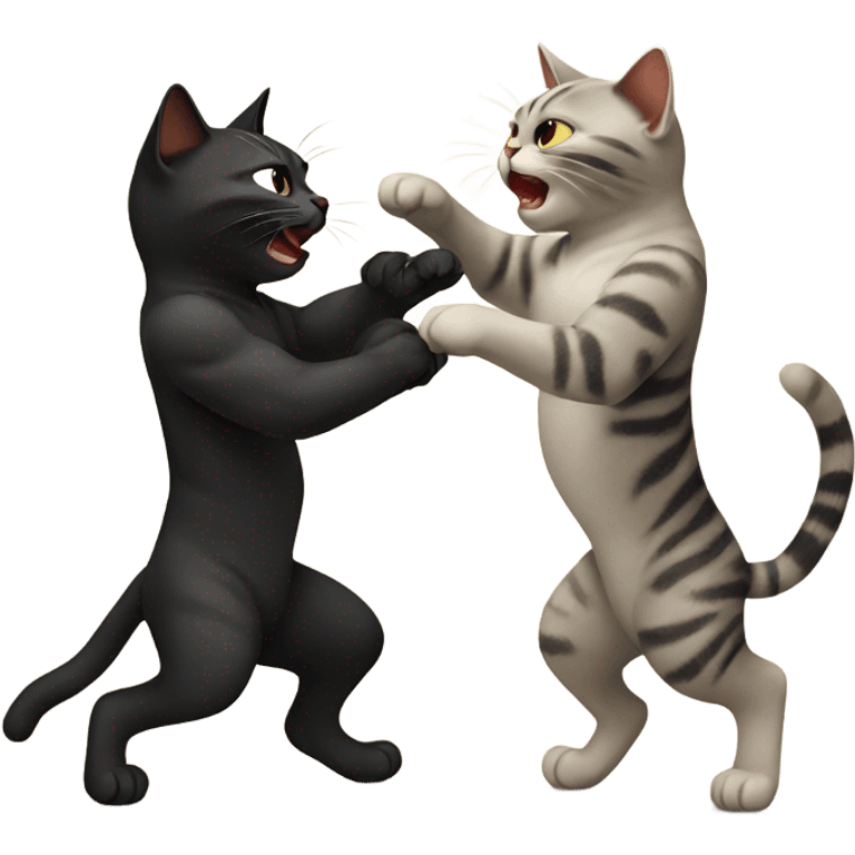 cats fighting emoji