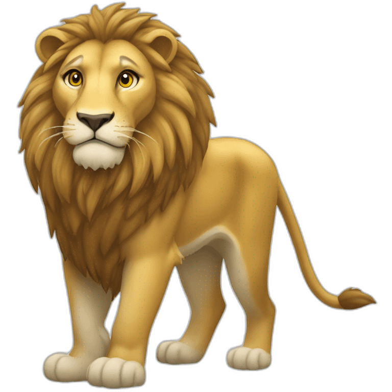 Un lion sur du botcoin emoji