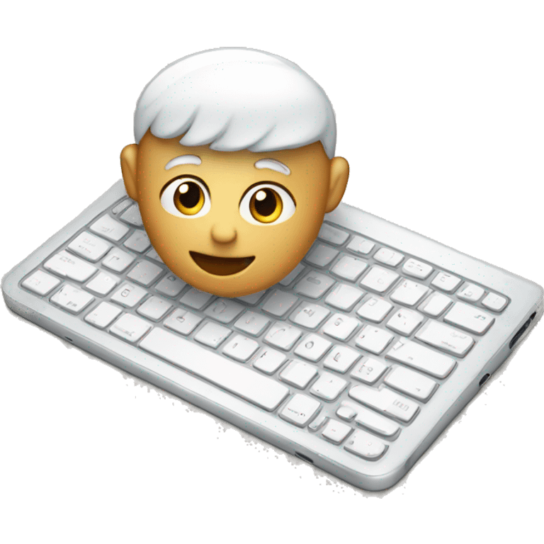 Apple iPad with keyboard emoji