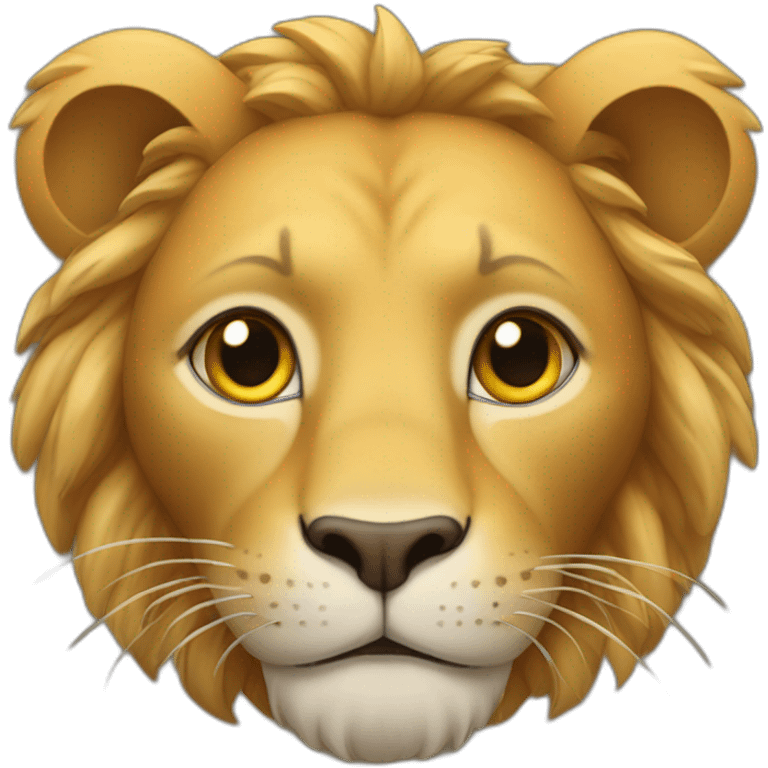 Un chat sur un lion emoji